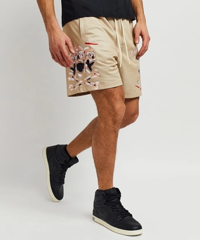 Burn Mesh Shorts - Khaki StretchComfort Convertible Collar
