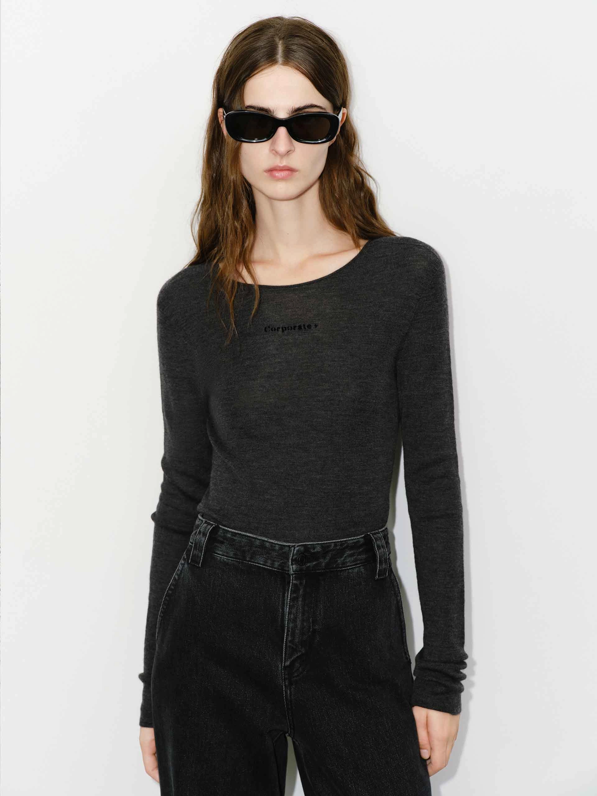 Fitted Merino Wool Sweater AntiSnag Fabric