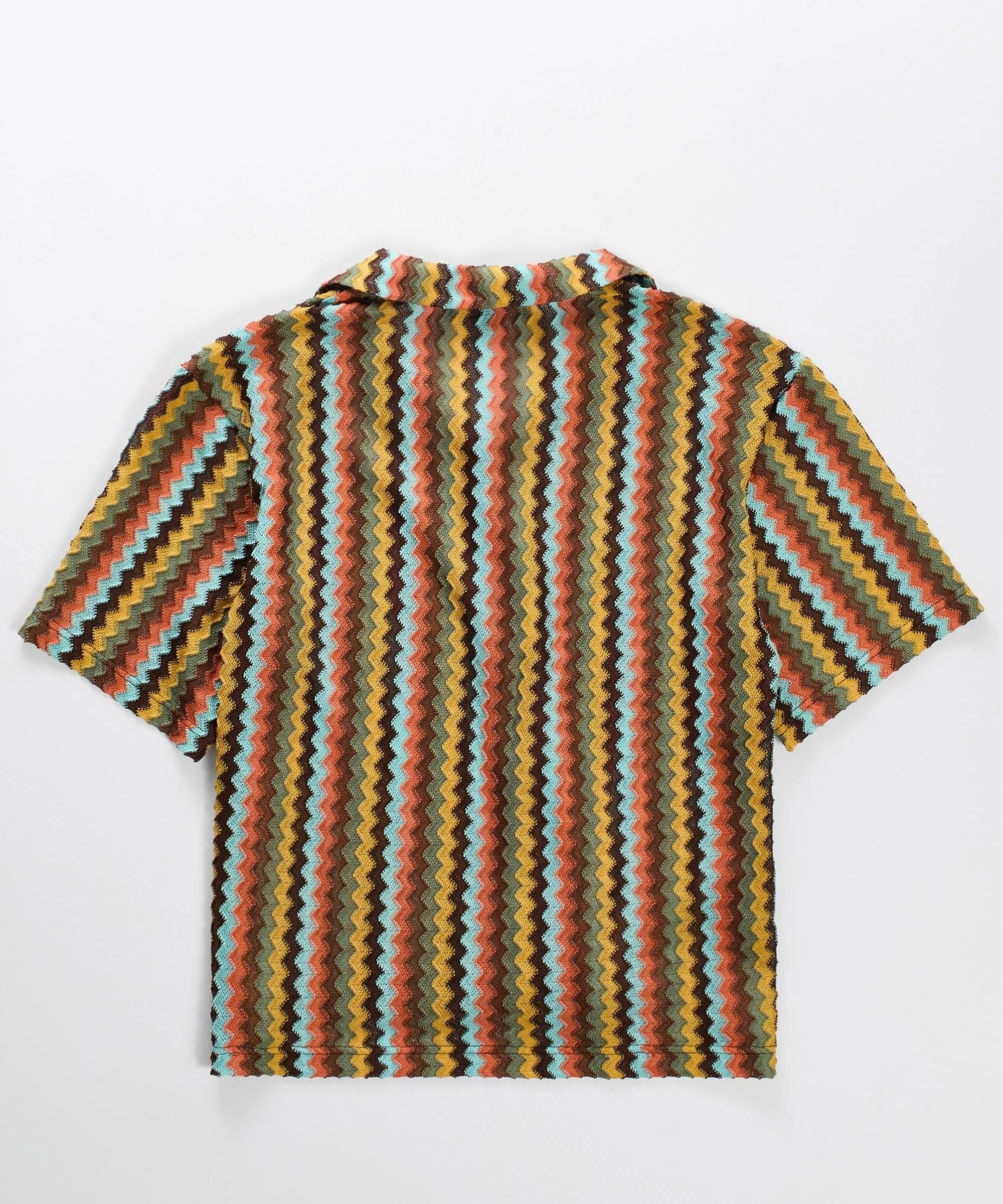 Relaxed Hoodie Slim Silhouette Textured Knit Short Sleeve Button Down Shirt