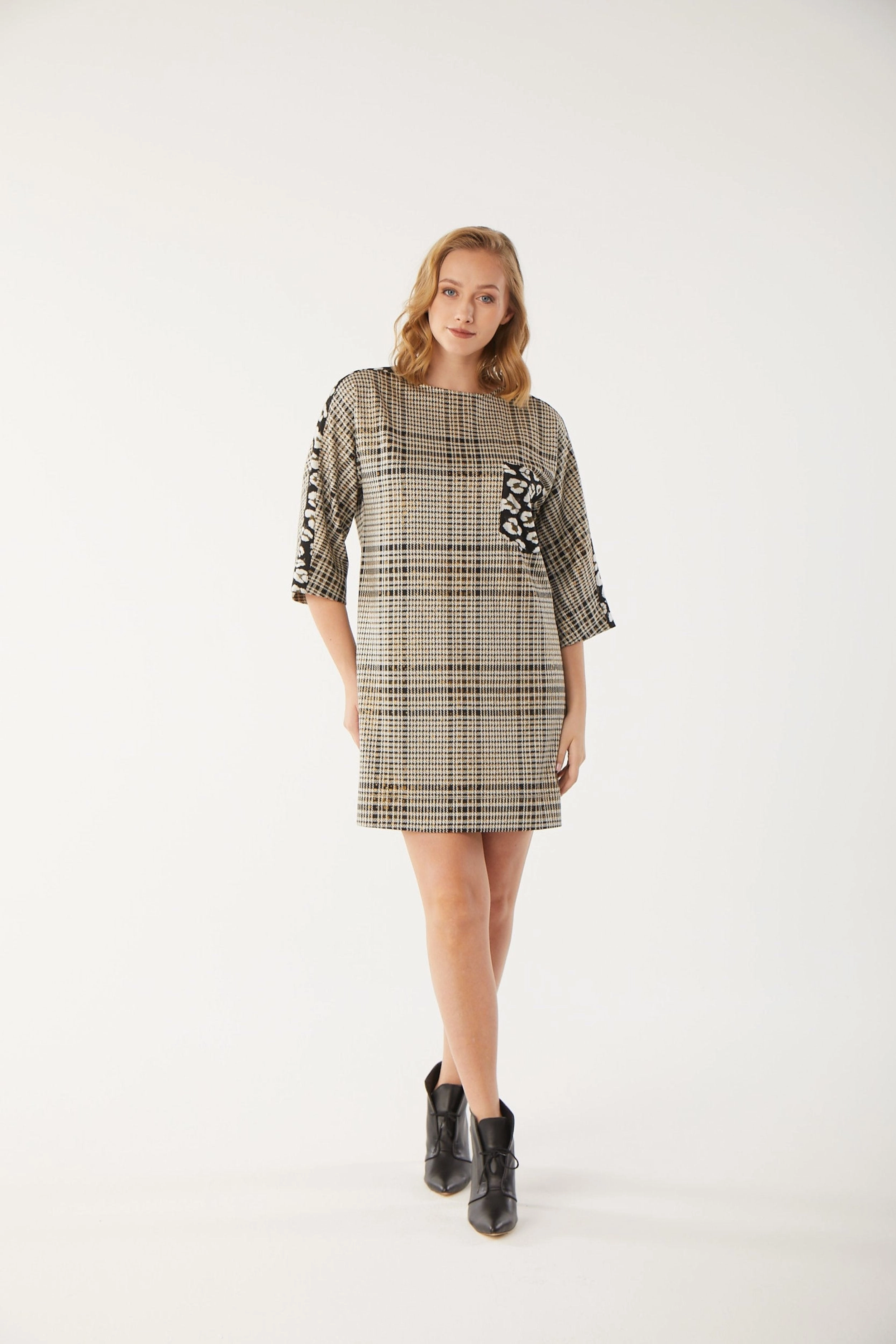 Mattie Dress Stretchable Waist Synthetic Blend