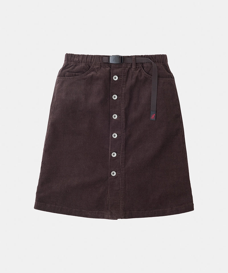 Buttoned Down Midi Skirt Slip Resistant Waistband Laser Cut Edges