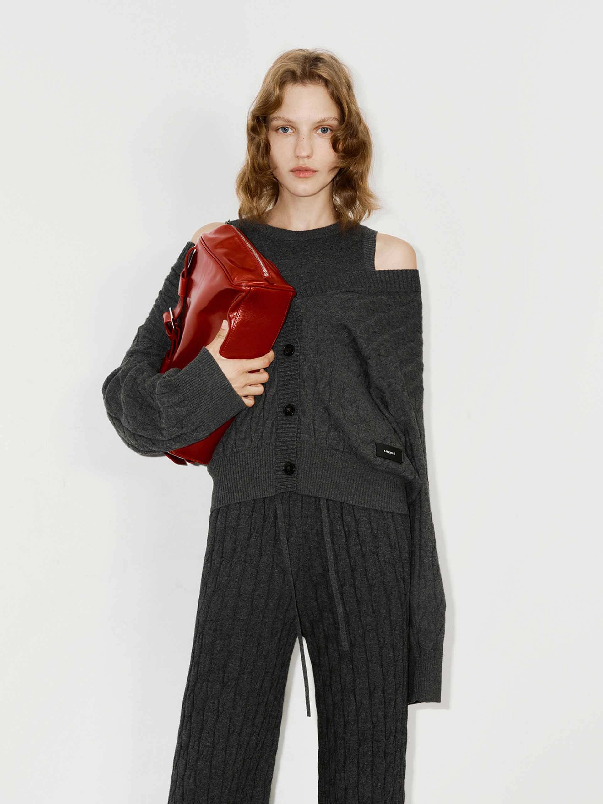 Cable Knitted Cardigan Set HeatRegulating