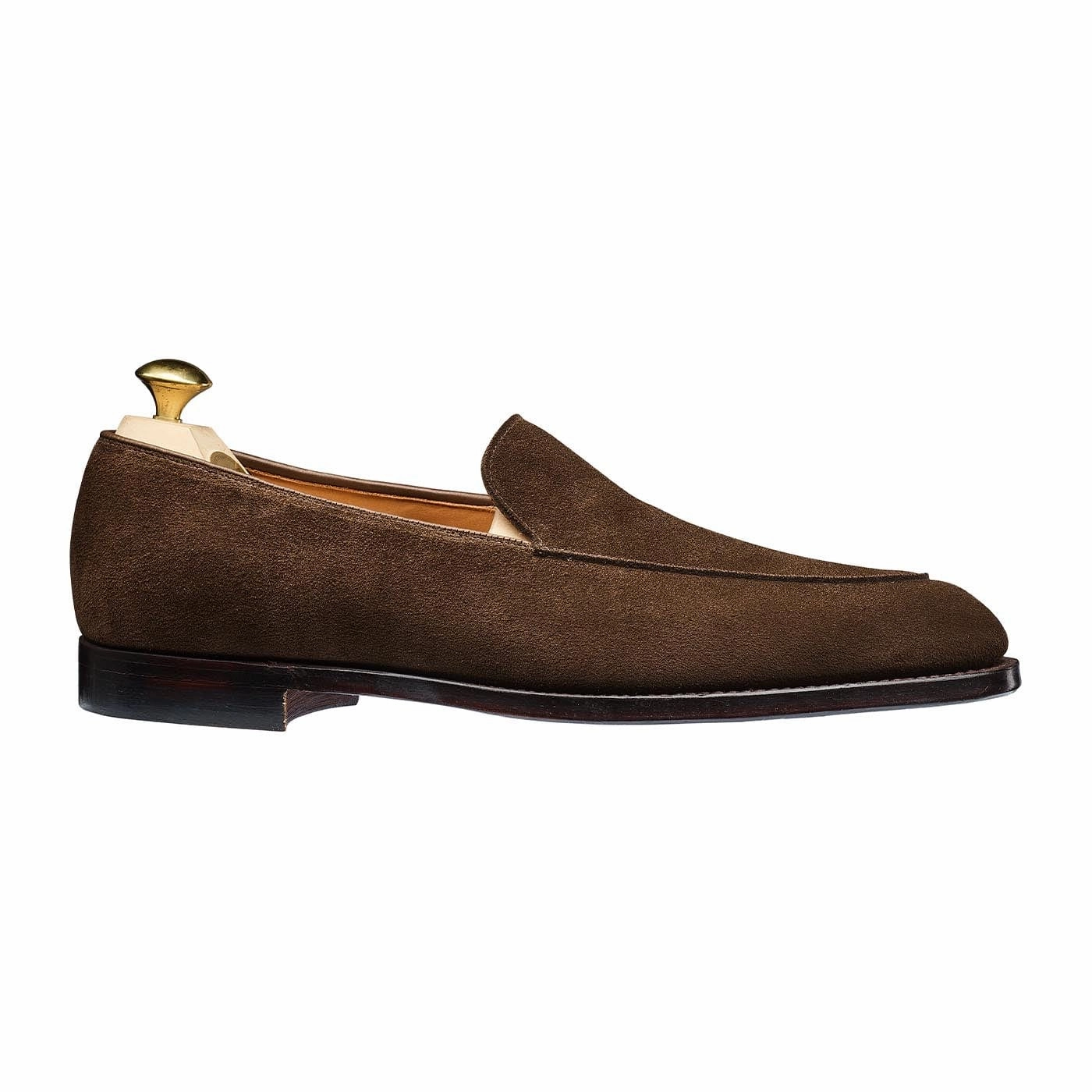 Comfortable Slip-on Design Book Lane Cannes Dark Brown Calf Suede