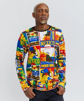 Hispanic Tile Long Sleeve Tee Casual Sweater