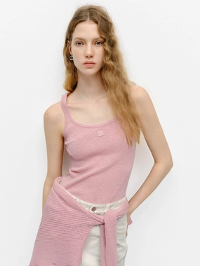 Comfortable Fabric Wool Blend Knit Tank