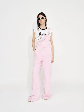 AllDayComfort Bi Stretch Fabric Cargo Denim Jumpsuit