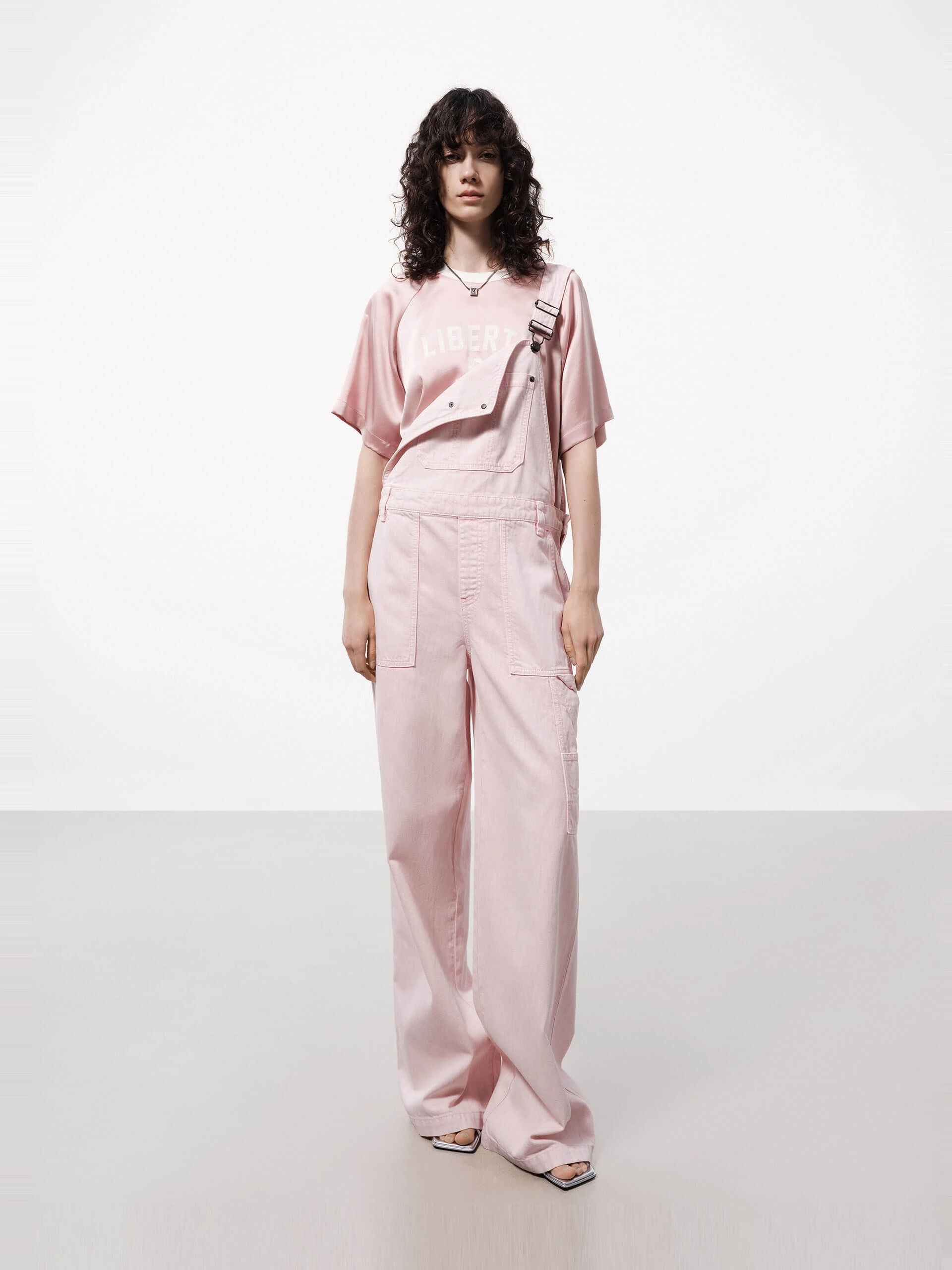 luxe feel Cargo Style Denim Overalls