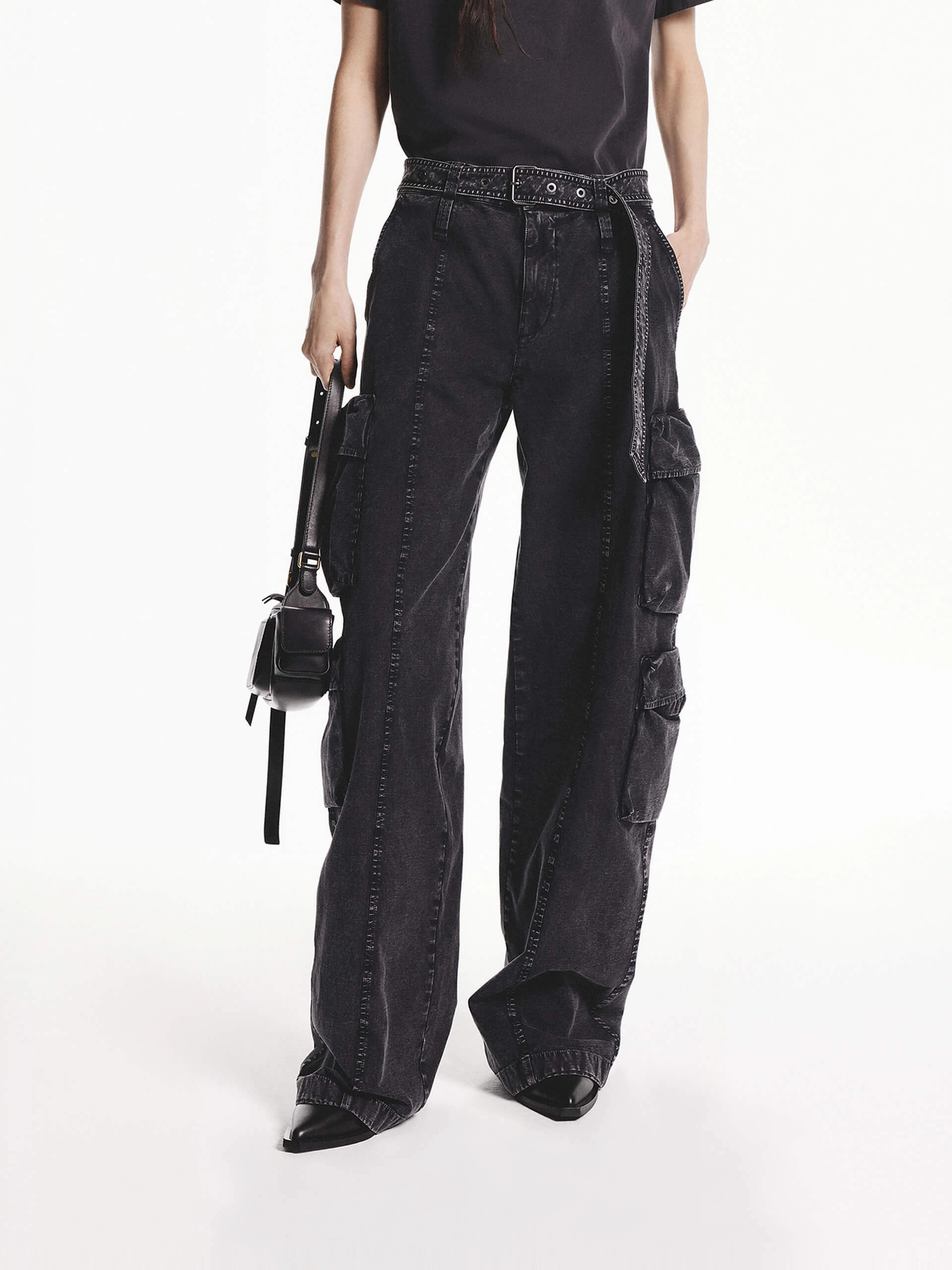 Sporty Layers Sport Wear Fit Cargo Style Straight Pants
