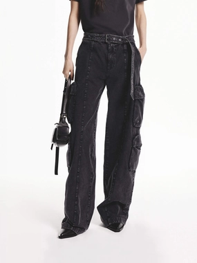 Cargo Style Straight Pants LightweightConstruction
