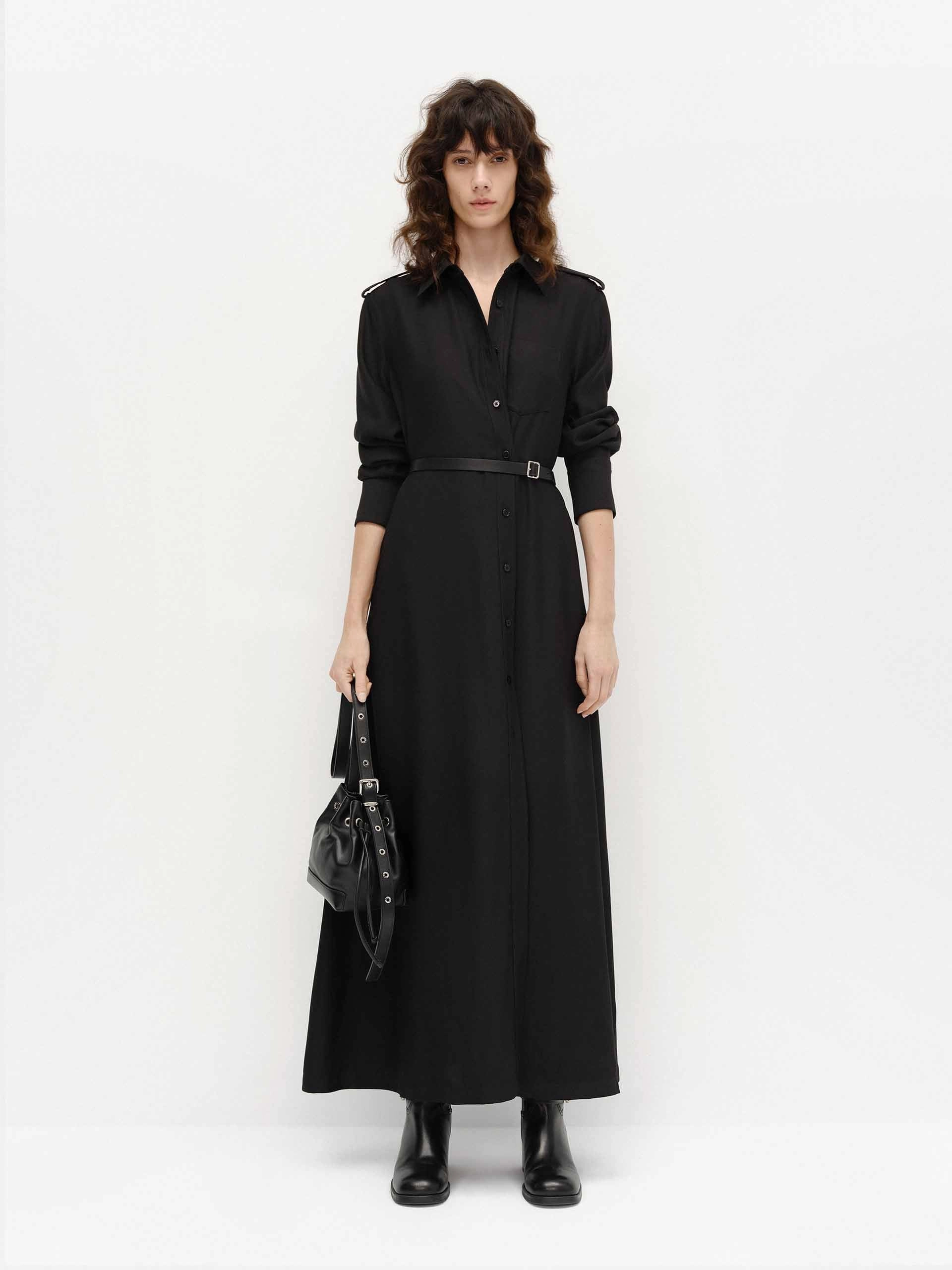 Elegant Appearance Classic A-line design Include Belted Maxi Dress