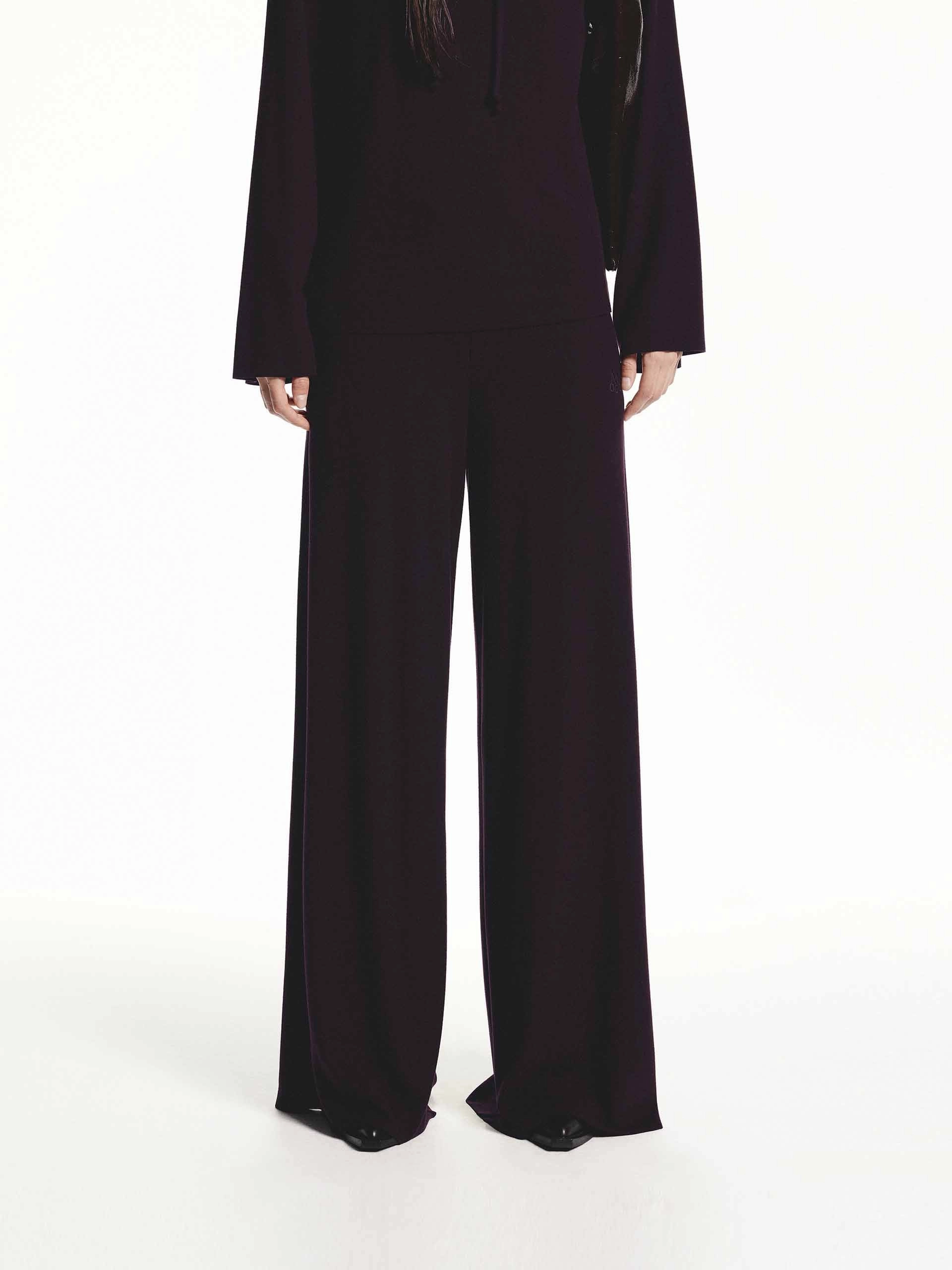 Drawstring Velvet Pants Flattering Design Wear Twill Weave Texture