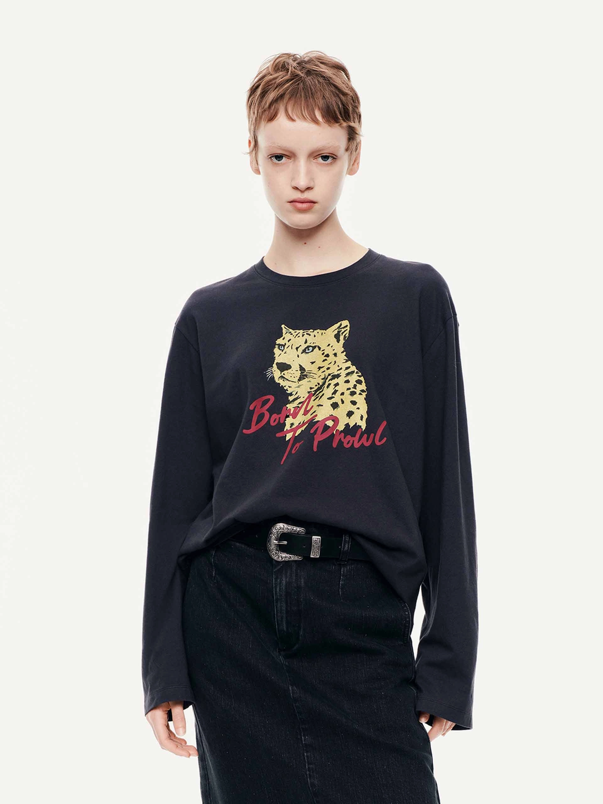 Layering Fashion Christmas Animal Pattern Cotton T-shirt
