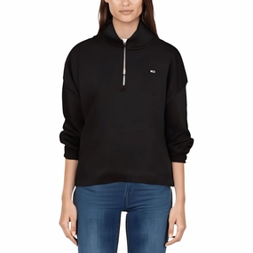 Plush Interior Womens Crop Fleece Pullover Sweater
