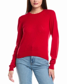 Fashionable Wear WISPR Pointelle Heart Silk-Blend Sweater