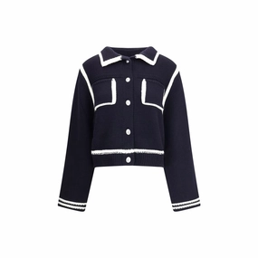 Classic Knit PINKO Cardigan with contrasting Women's profiles