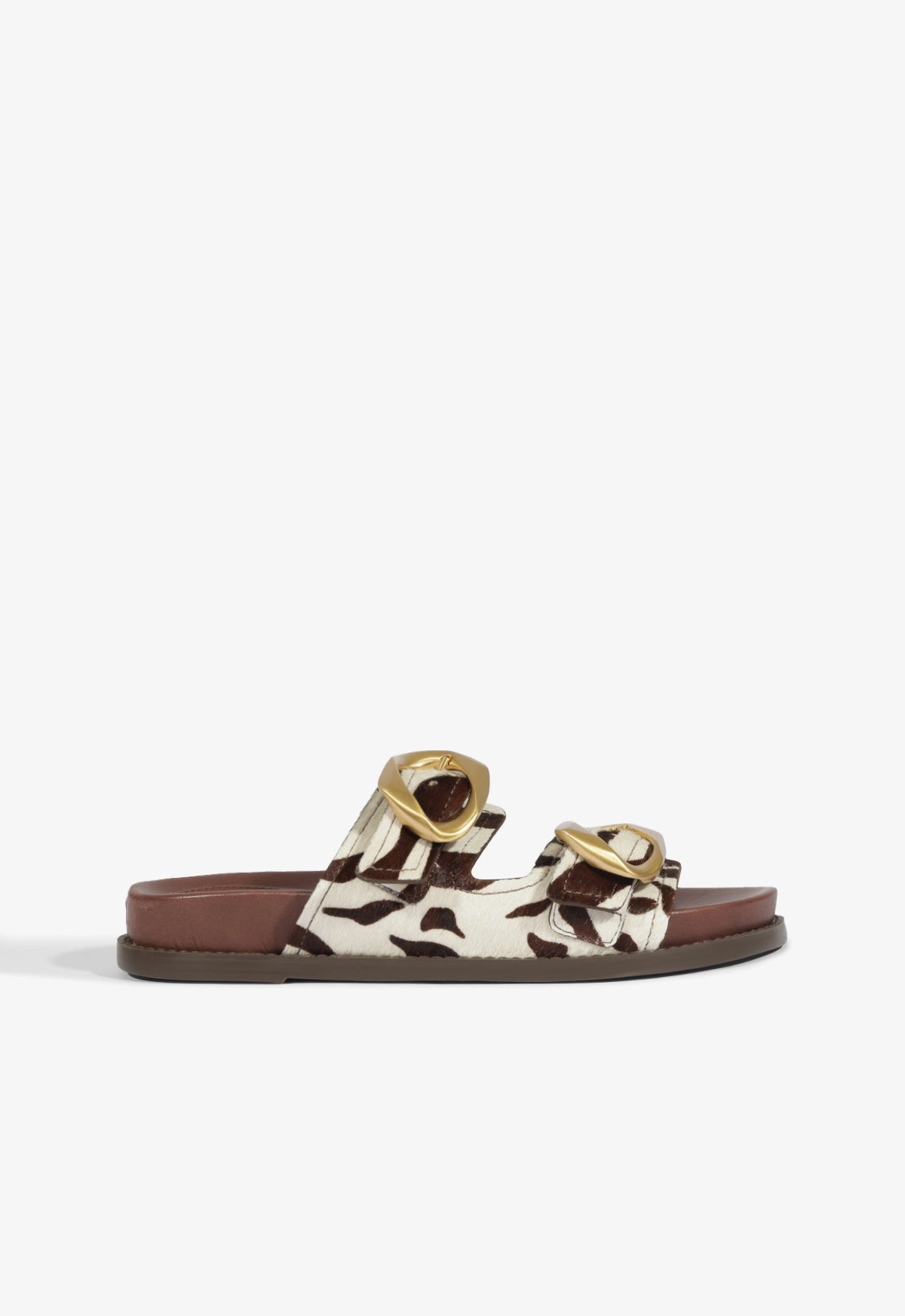 Perfect Support Board Walk Olga Animal Print Leather Sporty Sandal