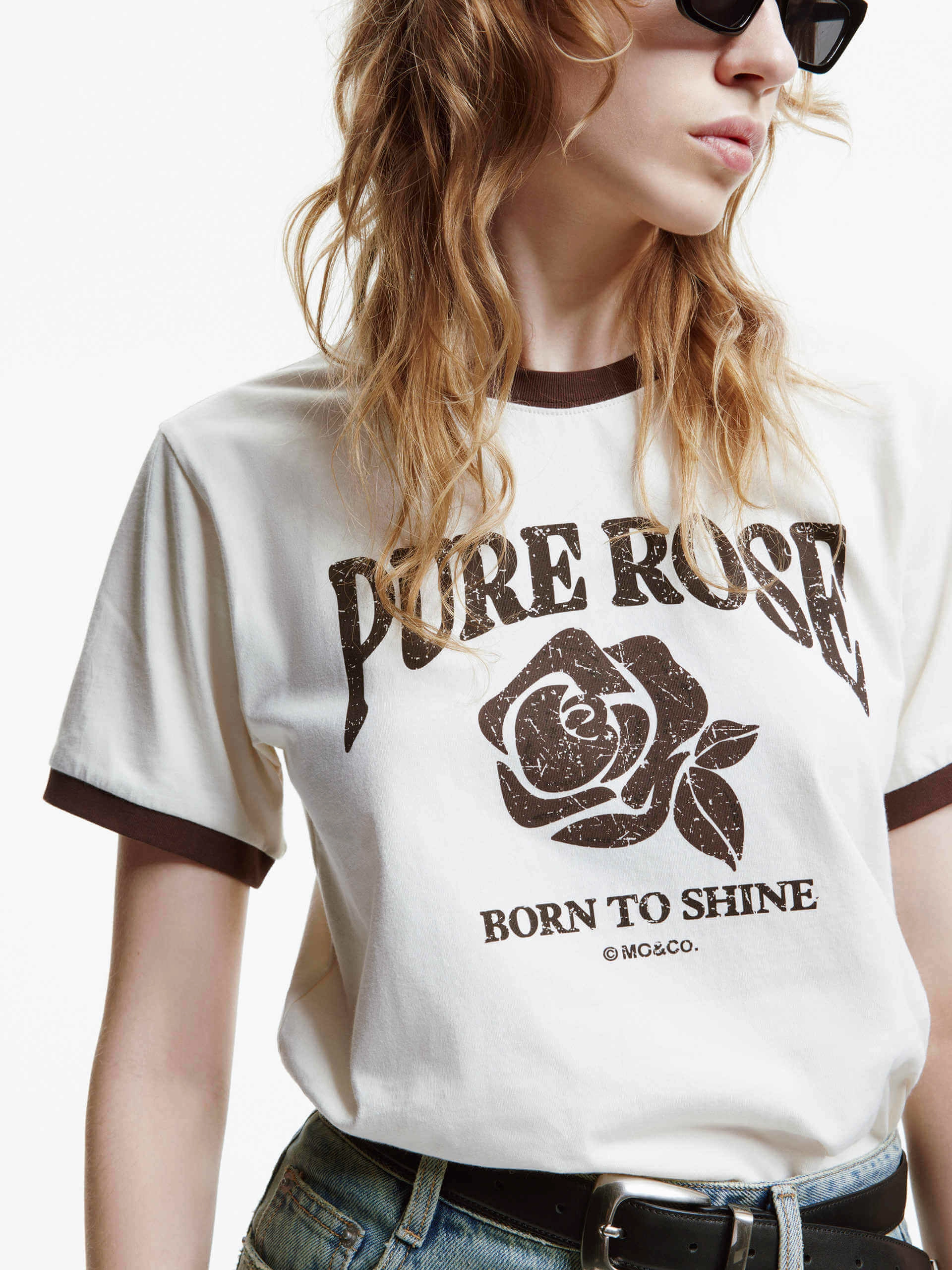Everyday Outfit Contrast Trim Cotton T-shirt