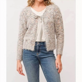 Serafina Sweater Cardigan In Grey Circular Knit Technology Casual Wear