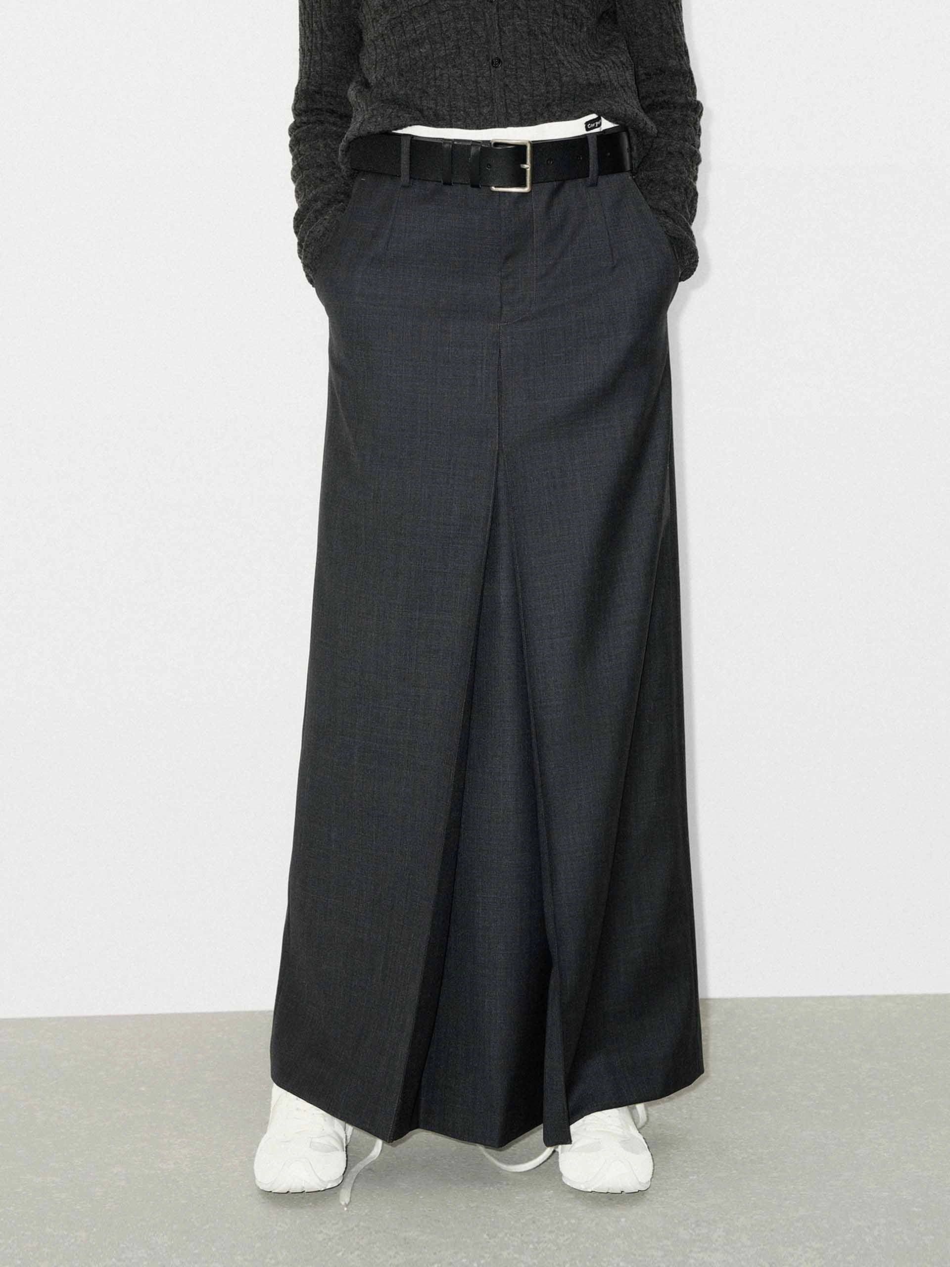 Maxi Wool Blend Skirt Slim wear