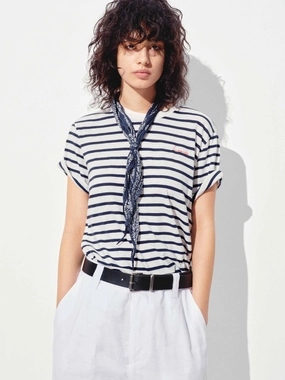 Striped Round Neck T-shirt Comfort and Ease Everyday Essential