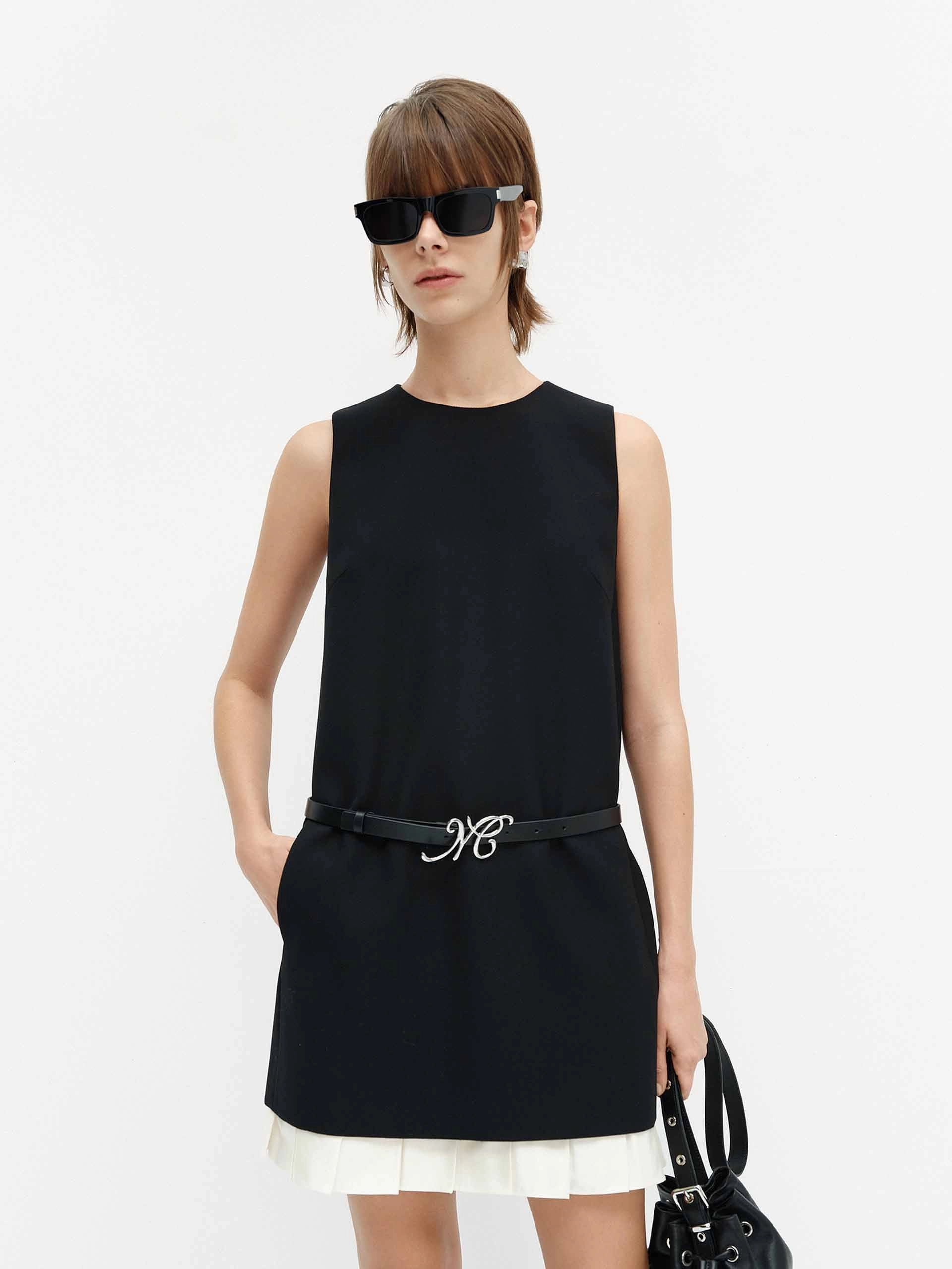 Contrast Hem Tank Dress Everyday Use Urban Look