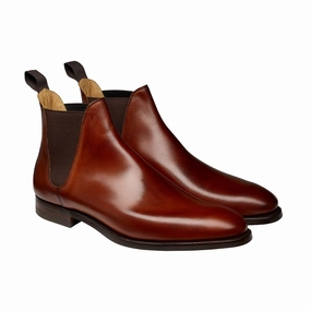 Slip Resistant Mountain Hike puncture resistant Chelsea 8 Chestnut Burnished Calf