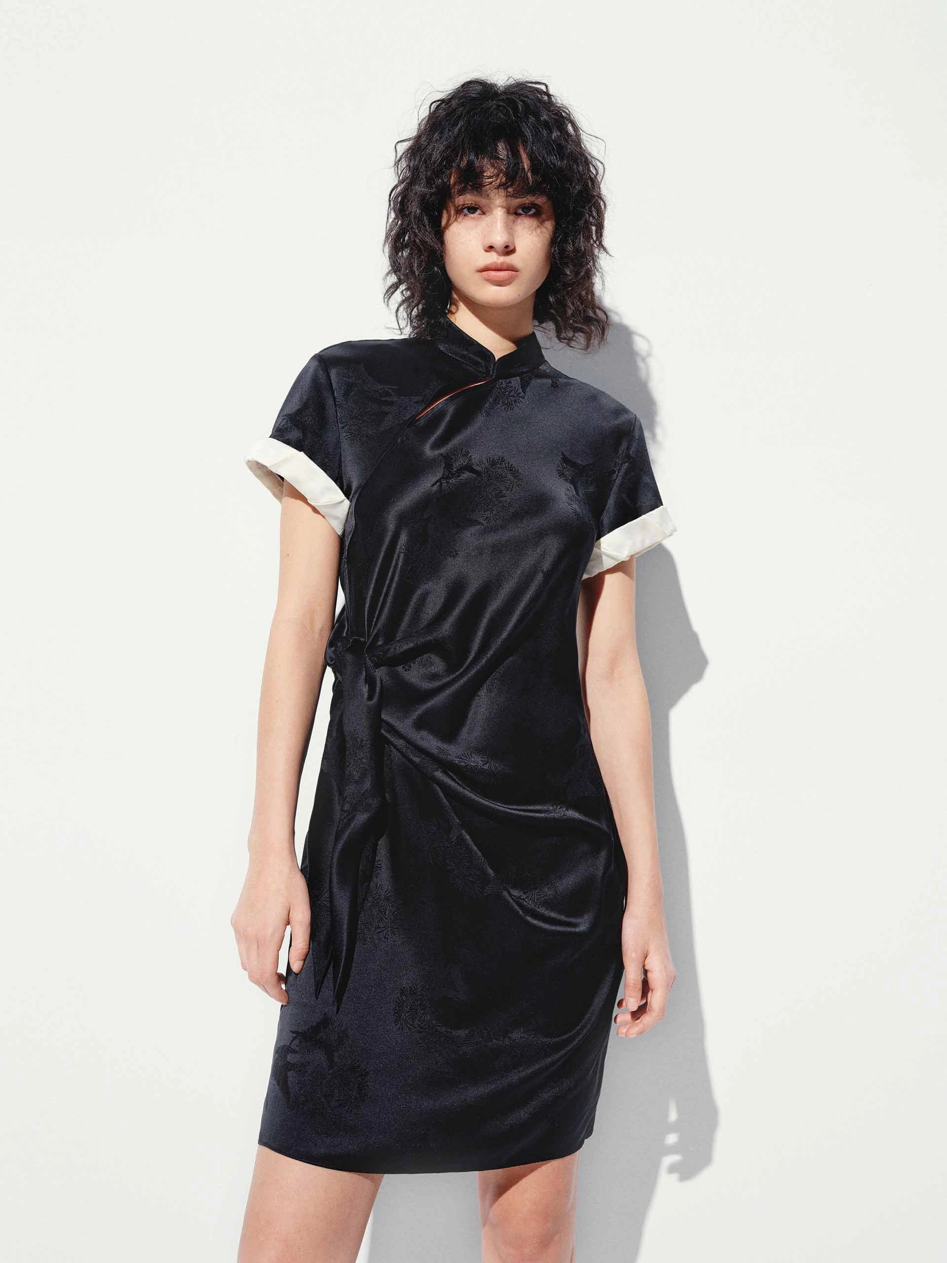 Cheongsam Pleated Mini Dress Style Upgrade