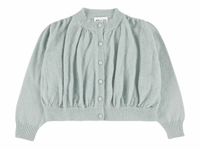 Warm And Comfortable Kids Tibet Cardigan In Green