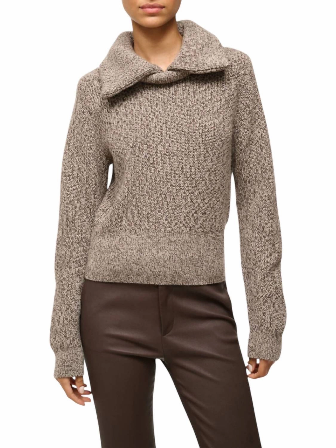 Christopher Sweater In Mocha Melange Everyday Knit