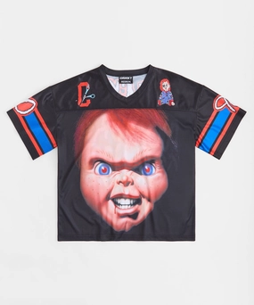 Chucky No More Mr. Good Guy Football Jersey - Black AbrasionResistantFabric