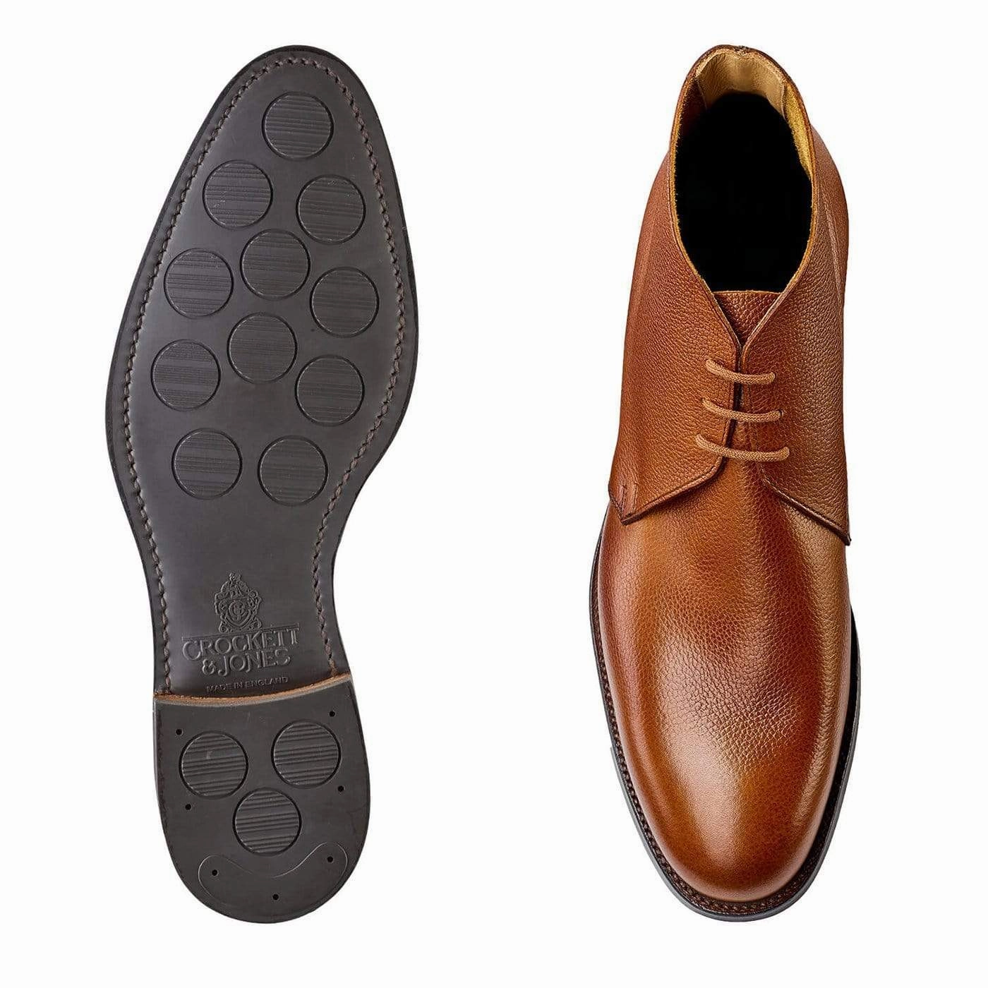 Chukka Tan Pebble Grain Flexible Material Family Fit