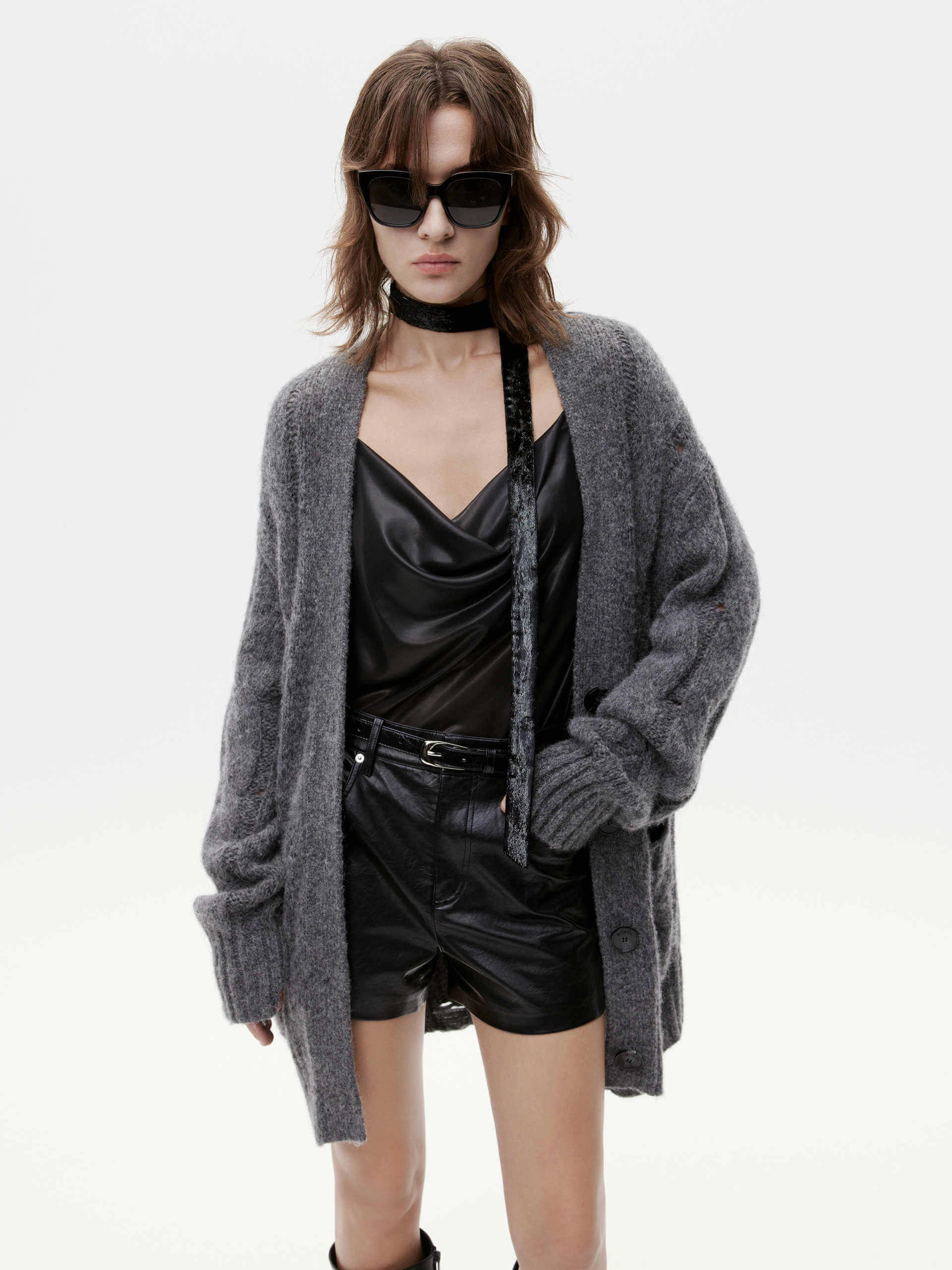 Chunky Cable Knitted Cardigan Modern Look