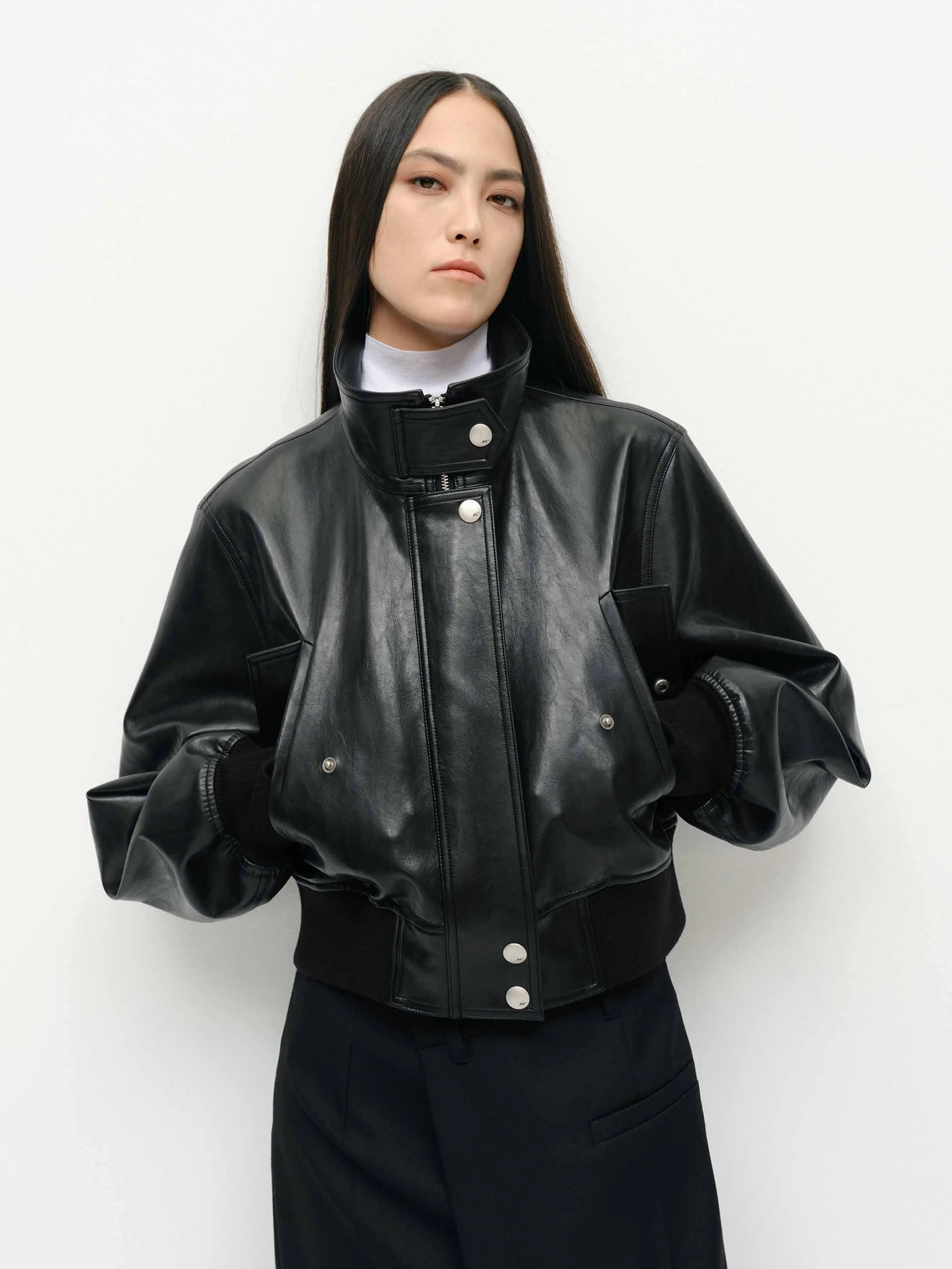Cropped Leather Jacket Everyday Urban Style