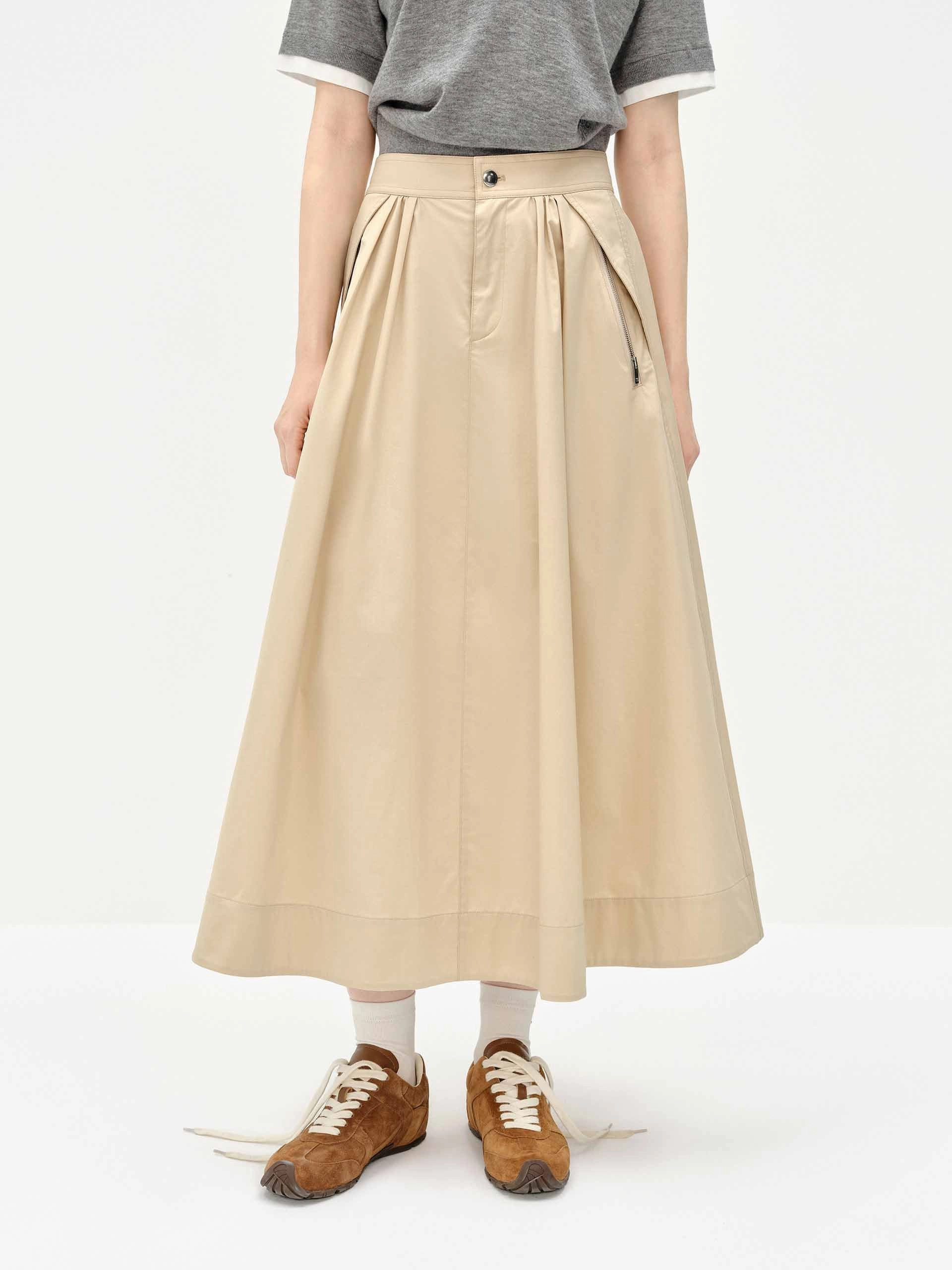 Classic A-line Midi Skirt Seamless Design