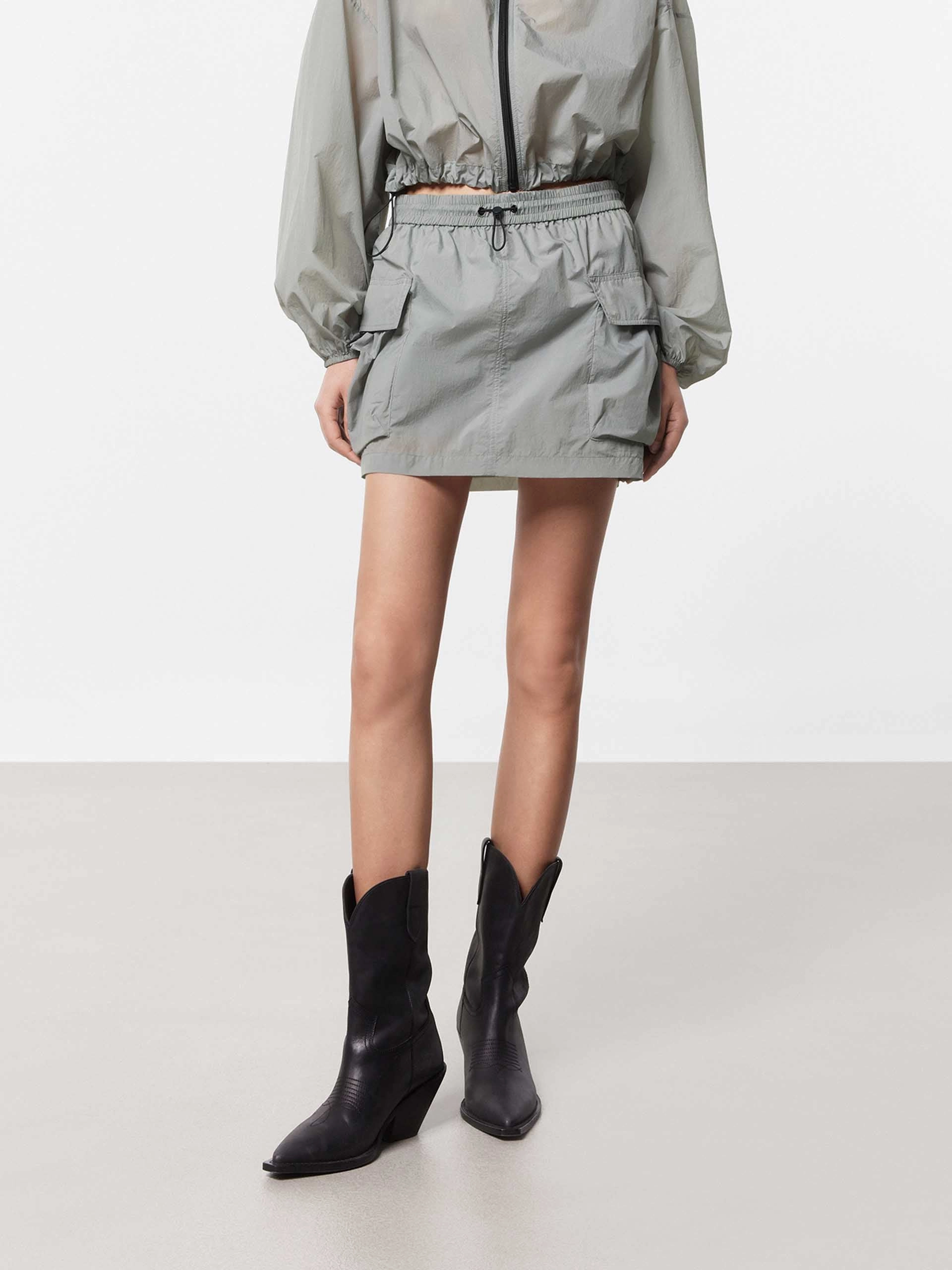 Comfy Wearable Drawstring Detail Pocket Skirt