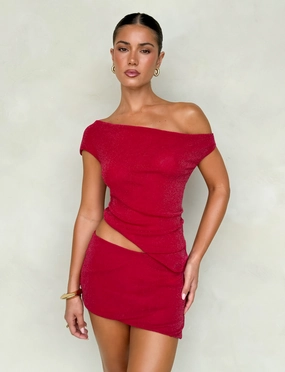 Limited Edition COBI SKIRT - RED : SPARKLE