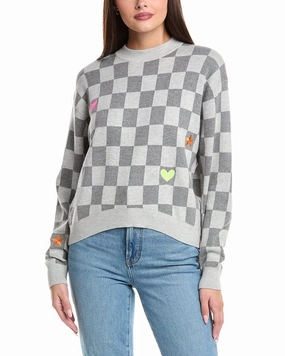 Stretch Knit Technology WISPR Cleo Checkerboard Silk-Blend Sweater