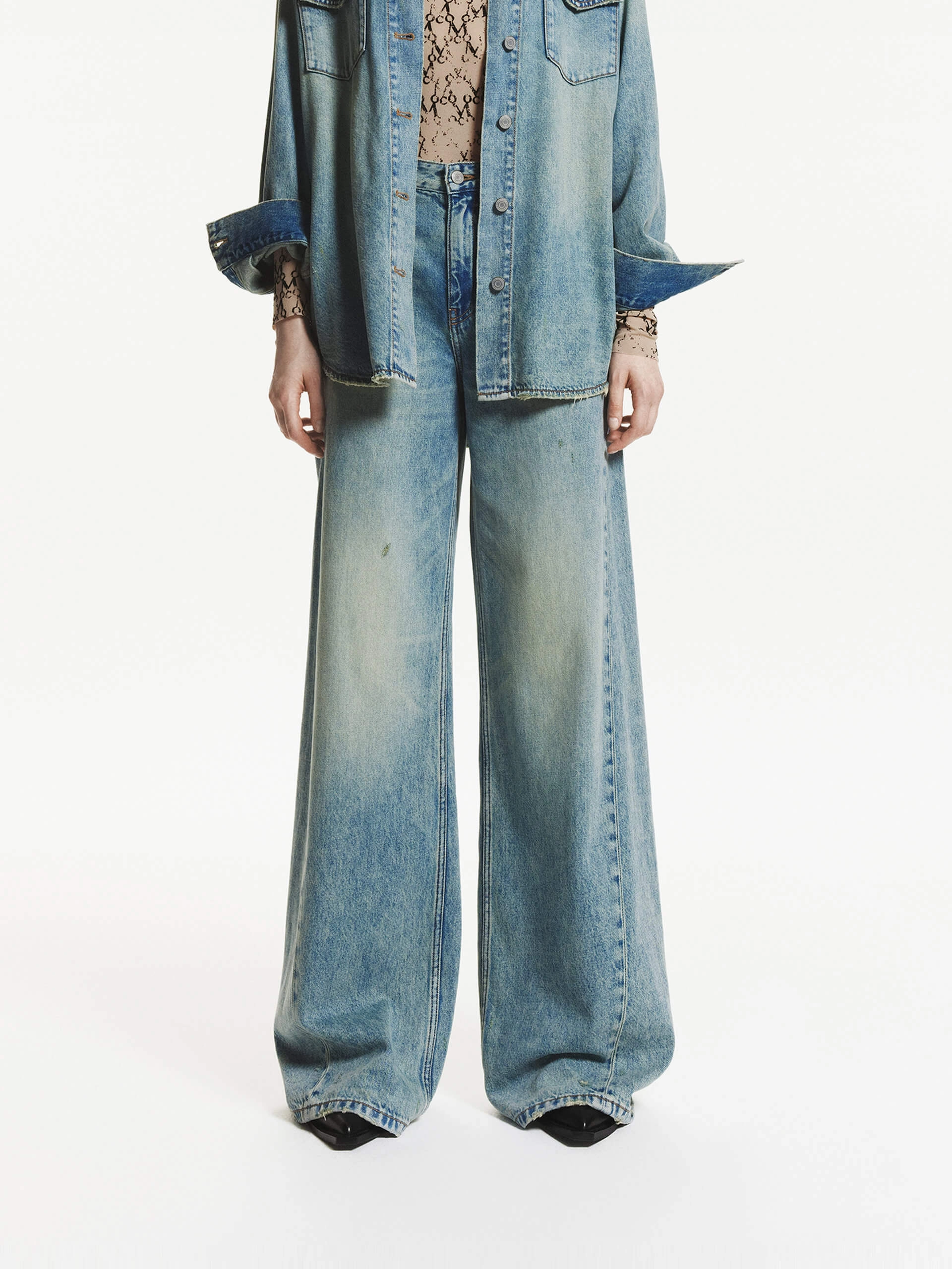 Stylish Casual Evening Stroll Wide Leg Tide Jeans