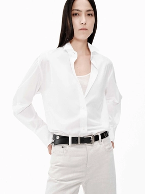 Versatile Design CompressionTechnology Classic White Cotton Shirt