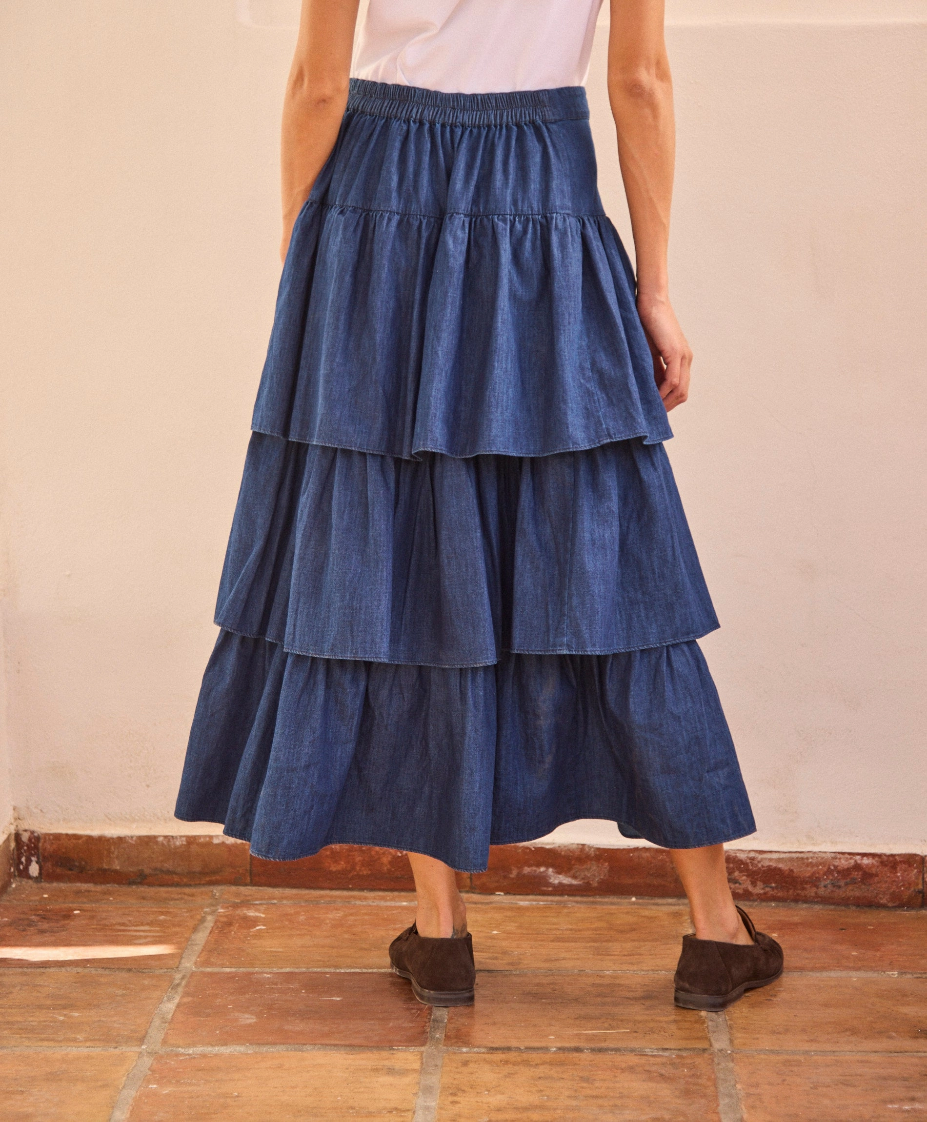 Denim Kate Skirt Sustainable High Shine