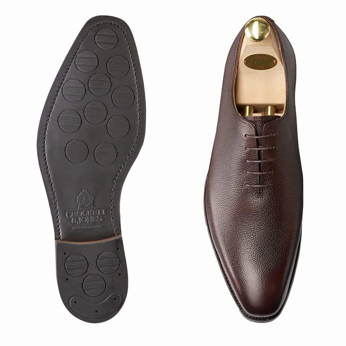 Sleek Leather Balanced Structure Work Routine Alex Dark Brown Pebble Grain