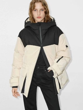 All Day Comfort Design Contrast Hood Down Jacket