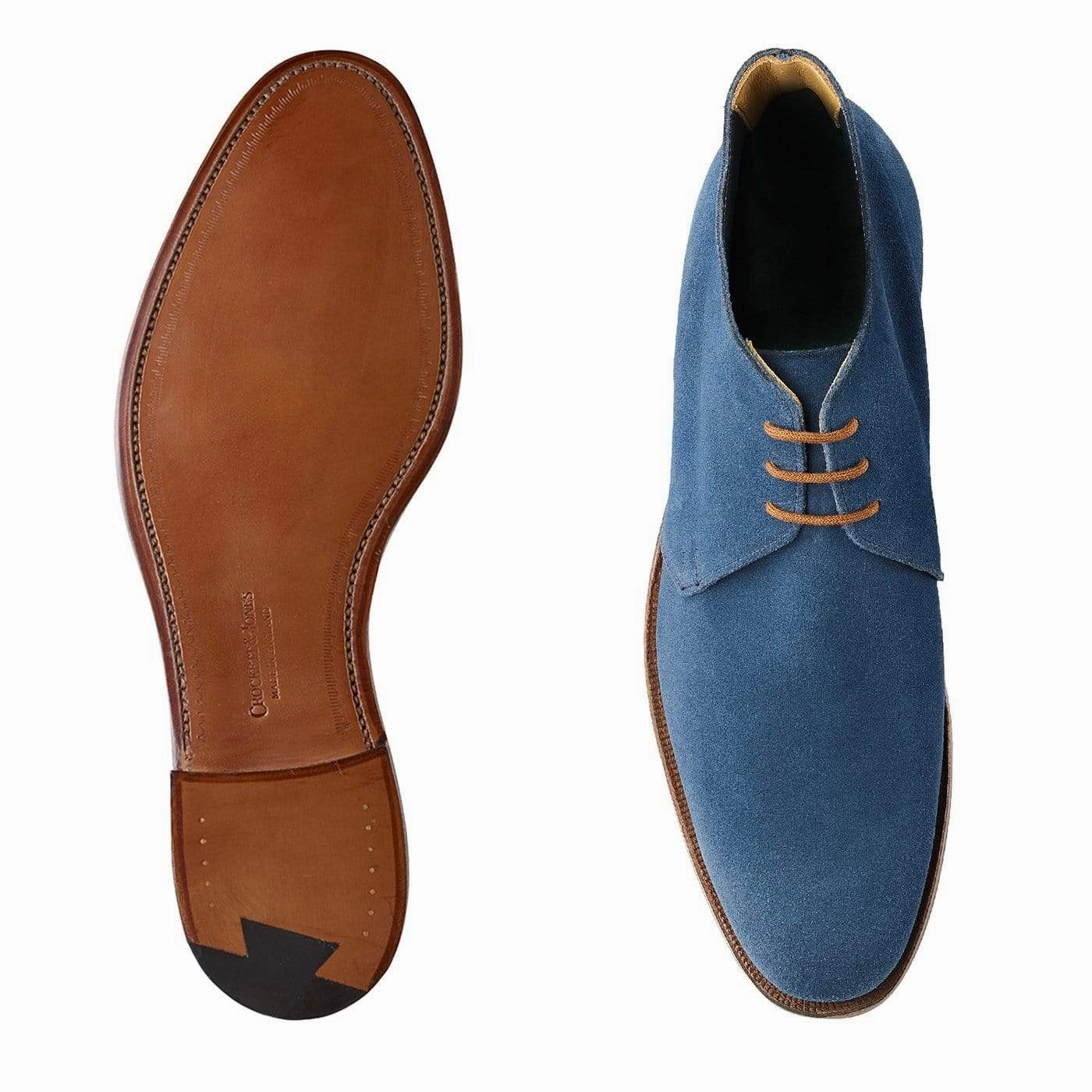 Active Lifestyle Cushioned Base Chukka Mid-Blue Suede