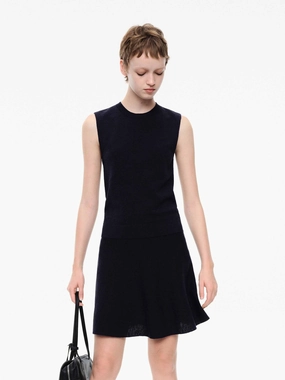 Round Neck Mini Dress Light and Comfortable Luxe Comfort