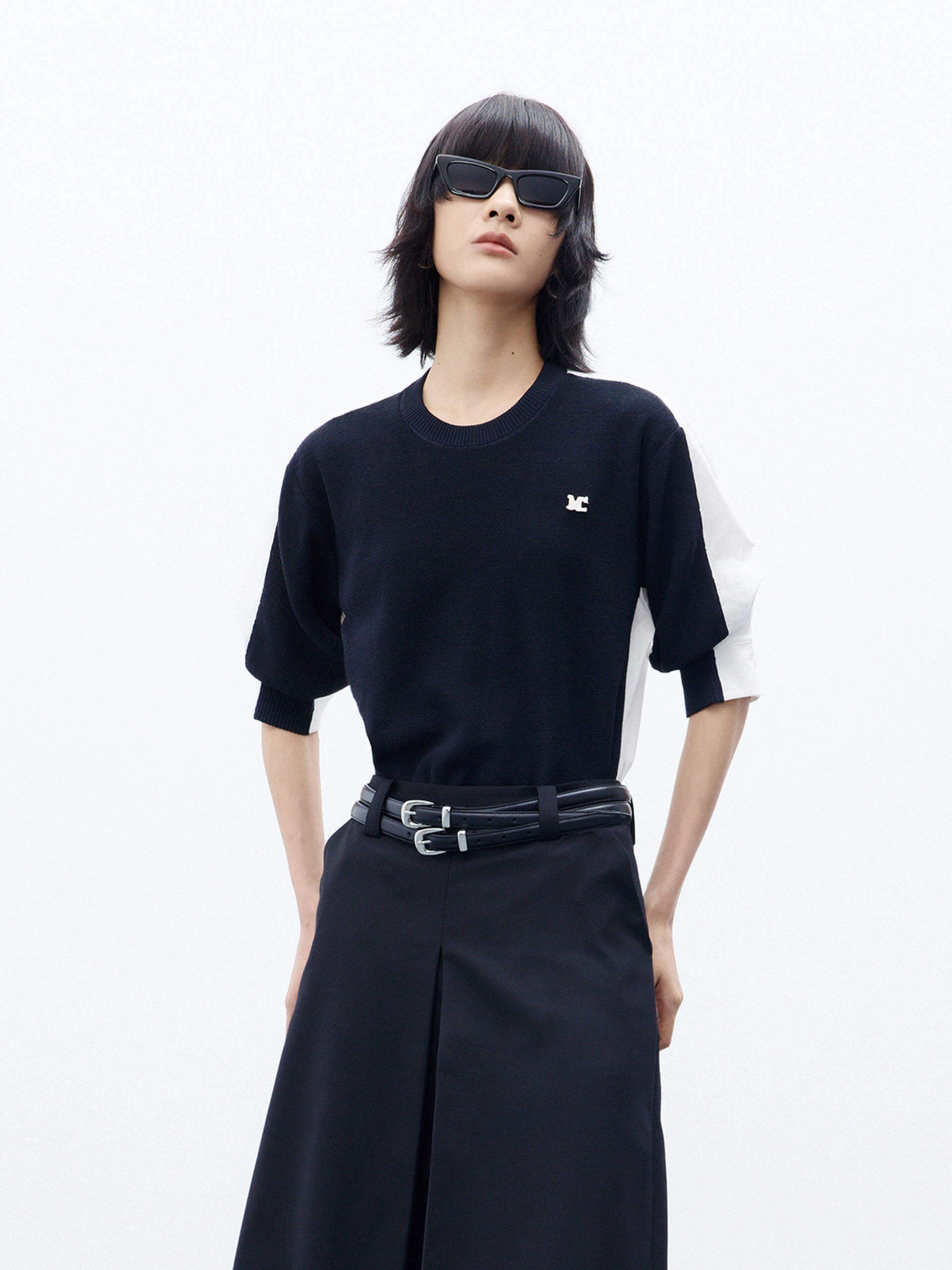 PreShrunk Fabric Color Block Layered Top