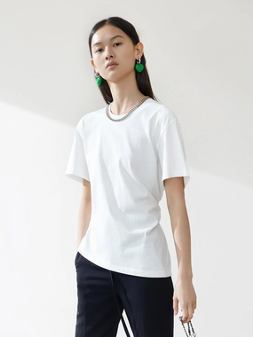 NonIrritatingTags Cotton Cutout Back T-shirt