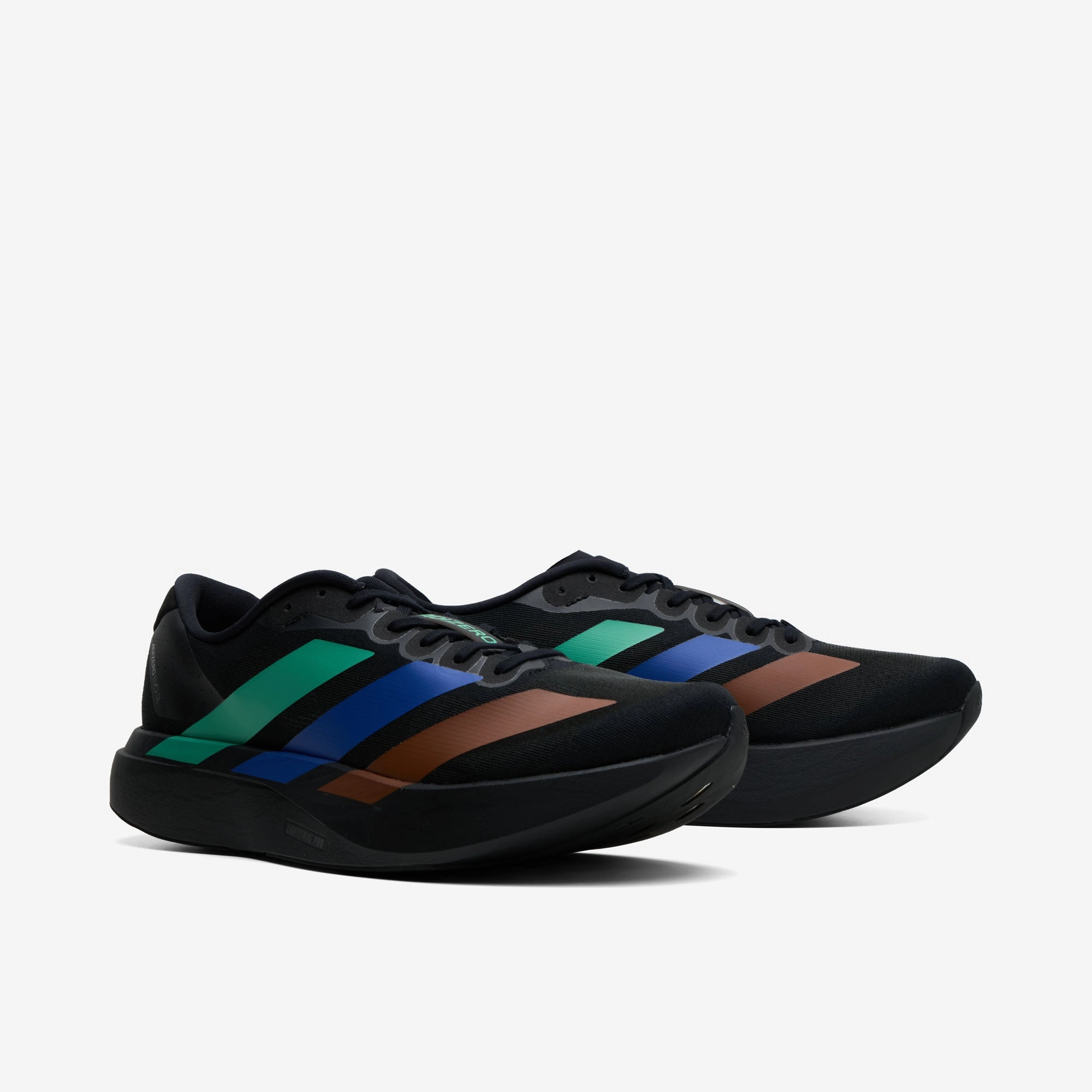 Wear Flex adidas x Pharrell Humanrace Adizero EVO SL Core Black / Semi Court Green - Semi Lucid Blue
