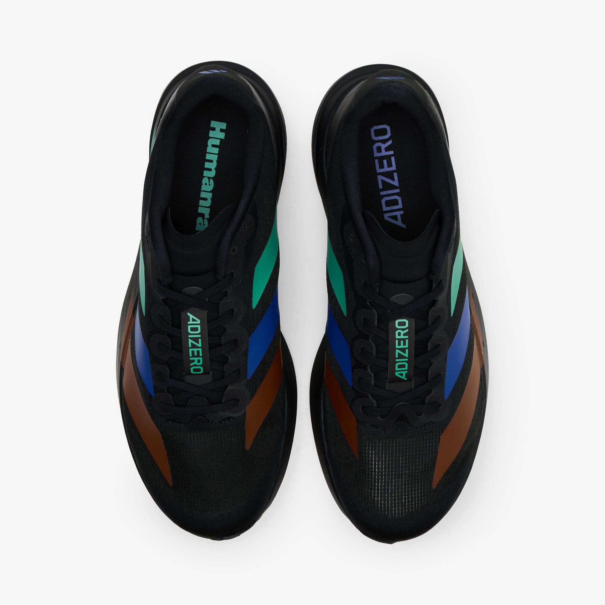 adidas x Pharrell Humanrace Adizero EVO SL Core Black / Semi Court Green - Semi Lucid Blue Innovation Anti corrosion