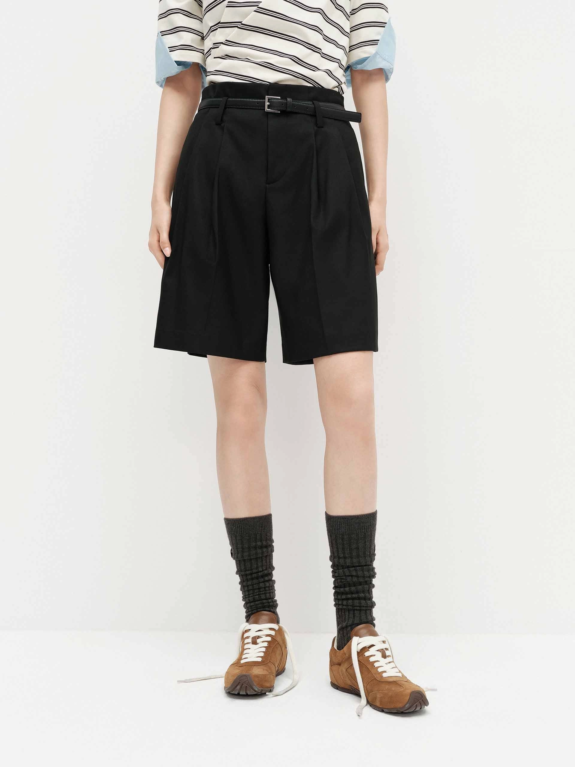 Customizable length Include Belt Tailored Shorts