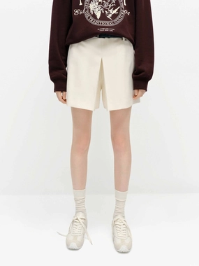 Active Performance Wool Blend Belted Shorts